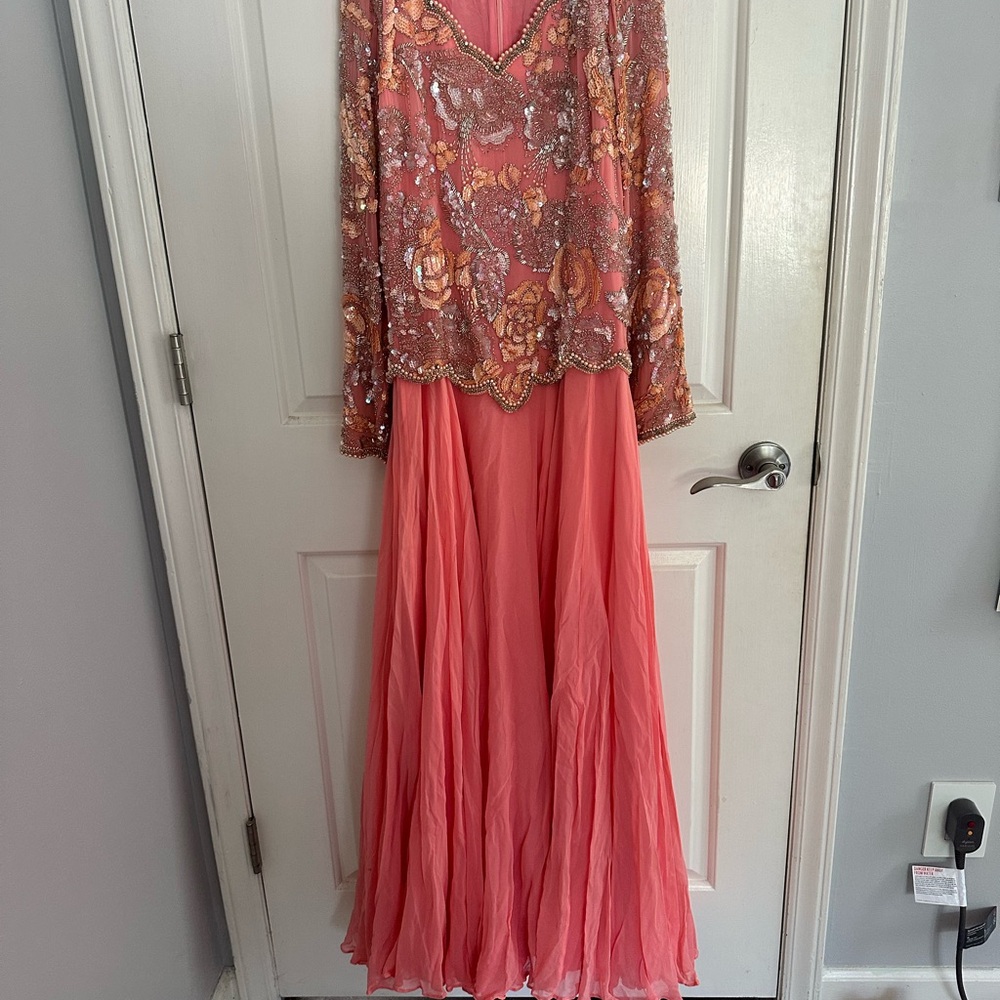 Elegant Pink Floral Gown